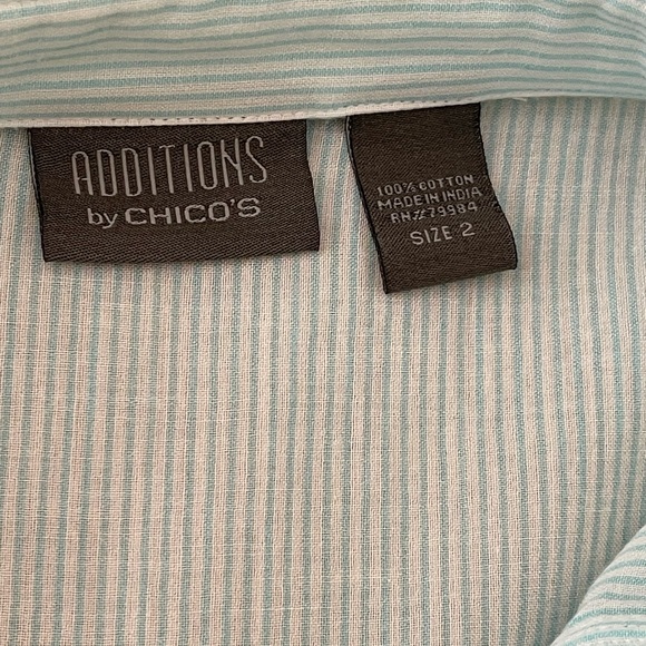 Additions by Chico's Woman’s Shirt, Cotton, Sz 2 - Picture 7 of 10